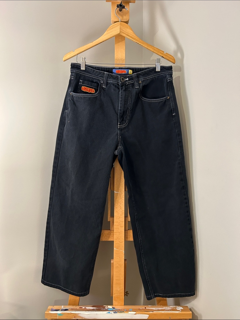 Empyre | Wide-Leg Jeans with Logo Patches | W33